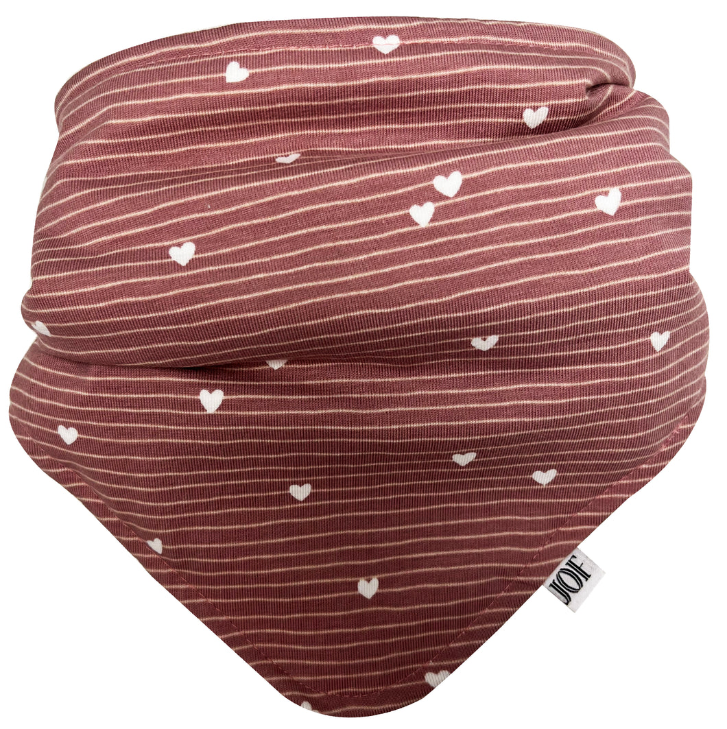 Scarf Hearts Pink Lila